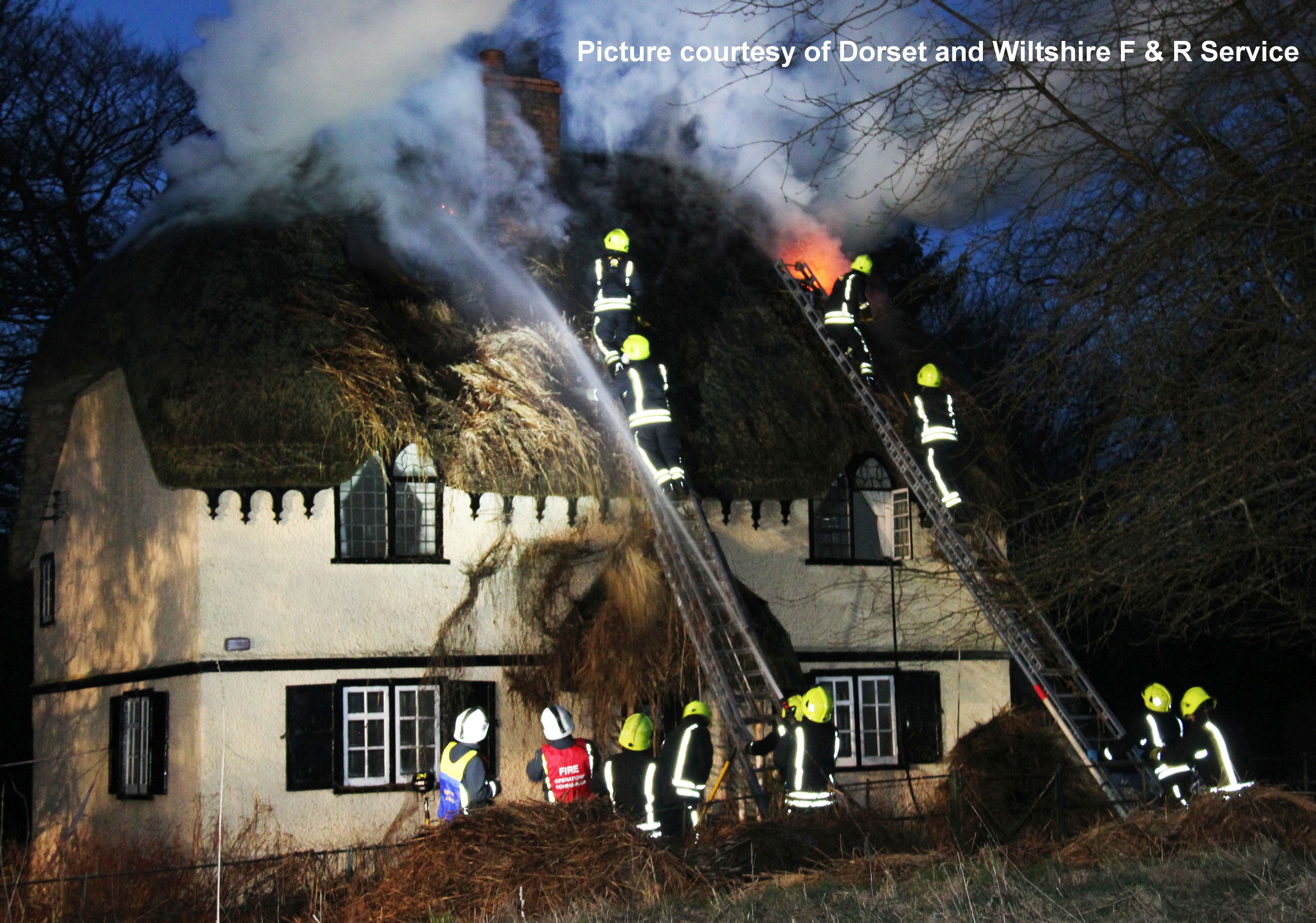 Roundway Thatch Fire DW F&R Service