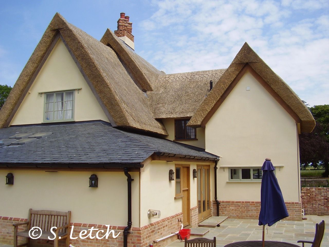 East Anglia Thatch Long Straw cut gable ends