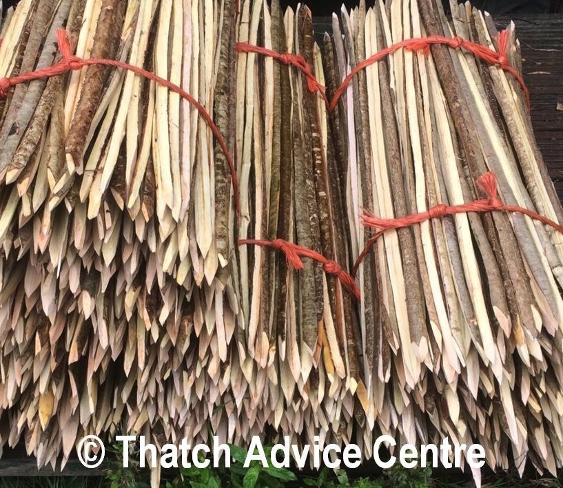 Thatching Spars from coppicing