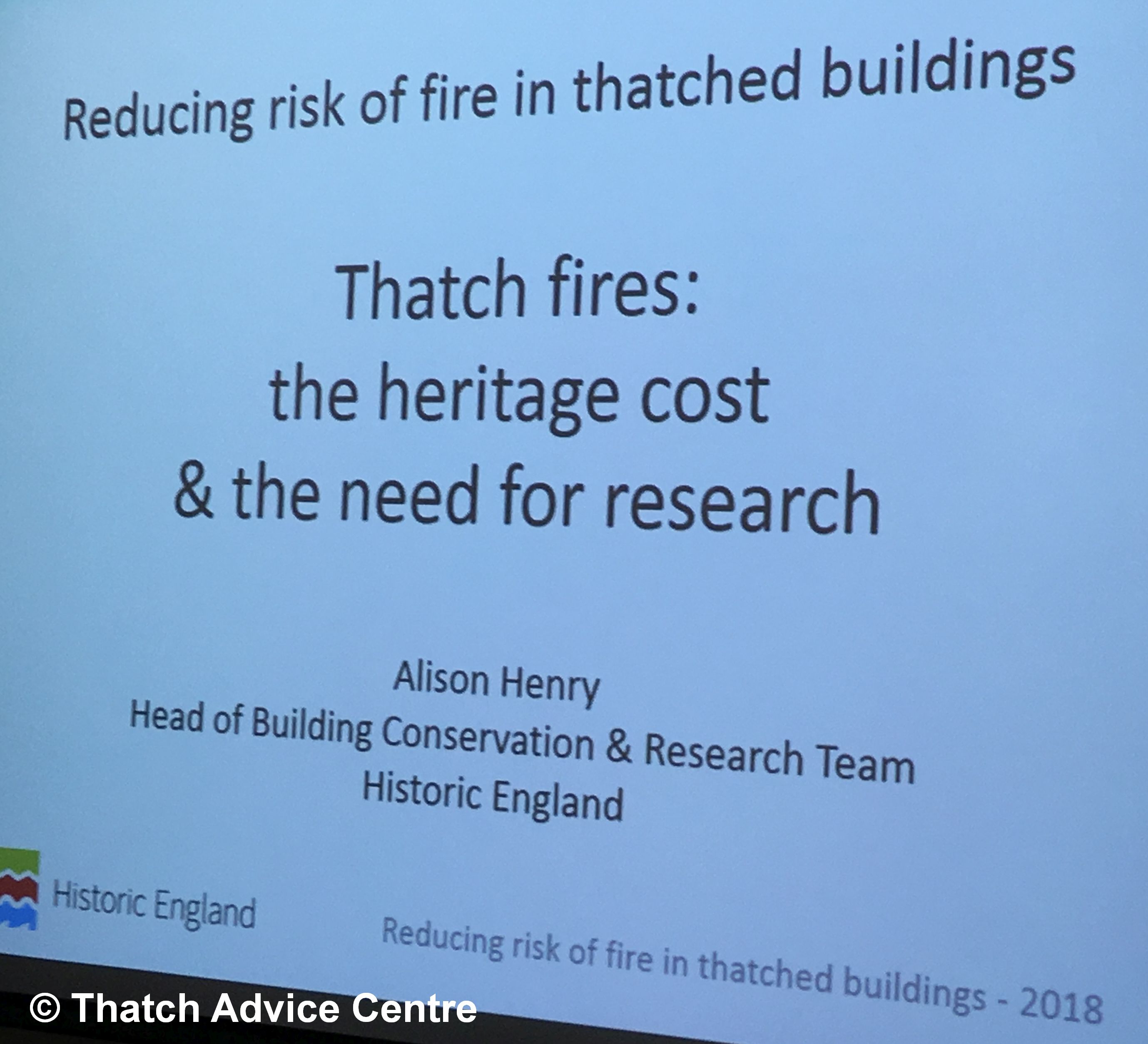 Thatch Fire Seminar Nov 18 - thatch Fires heritage perspective