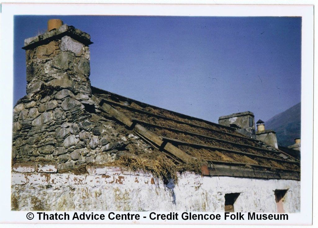 Glencoe Folk Museum 1971 - beneath the corrugated iron heather thatch