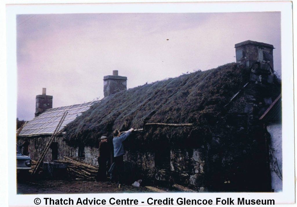 Glencoe Folk Museum Heather thatch in 1971