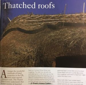 Listed Heritage Magazine Issue 129 page 1 thatching
