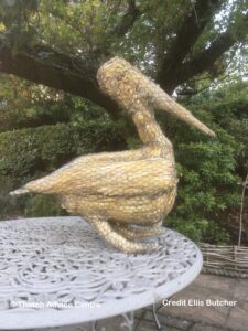Thatch Finial Fun Gallery - Credit E Butcher pelican ready to paint