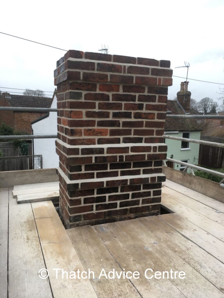 Thatch, Fire Safety and Chimney Issues Webinar - rebuilt and repointed chimney