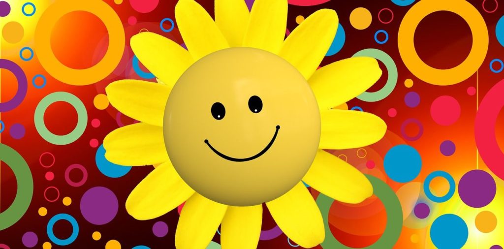 Smiling, sun for thank you